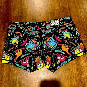 Beast Worx neon sloth booty shorts size medium